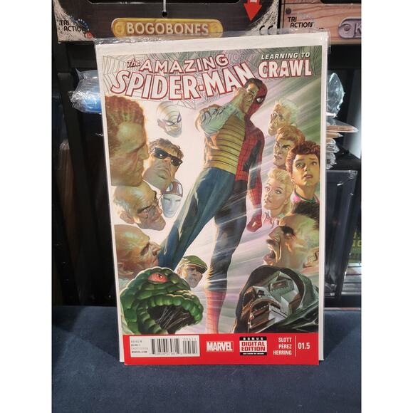 Amazing Spiderman #01.5 (2014) Learning To Crawl Alex Ross Cover NM - Picture 1 of 6